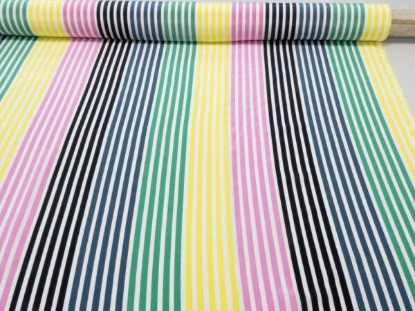 Stoff Seide Crepe de Chine Streifen multicolor – Bild 3