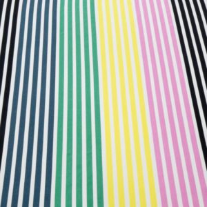 Stoff Seide Crepe de Chine Streifen multicolor
