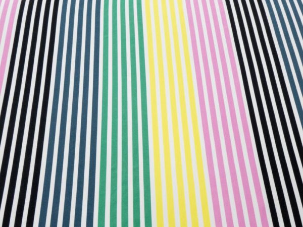Stoff Seide Crepe de Chine Streifen multicolor