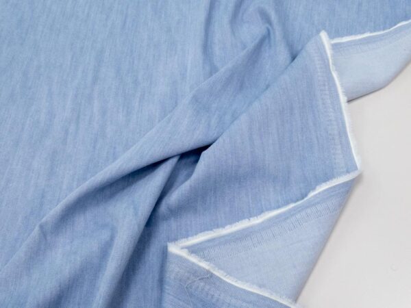 Stoff Denim Bleached Blu – Bild 2