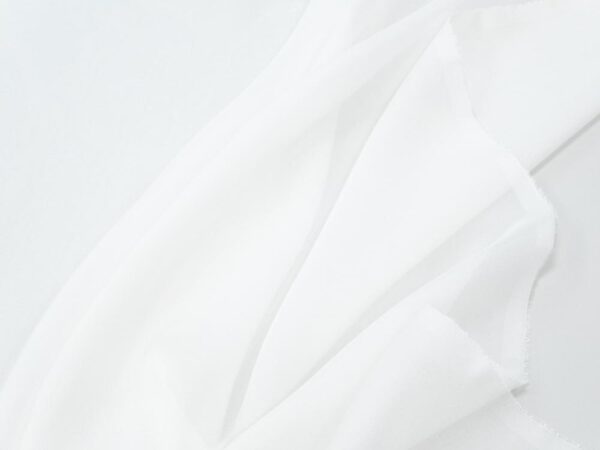 Stoff Seide Chiffon Coconut Milk