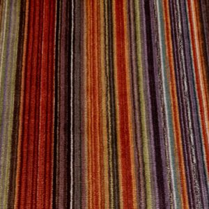 Stoff Baumwoll-Samt Streifen 50s orange-pastellgrün-mauve-hellblau