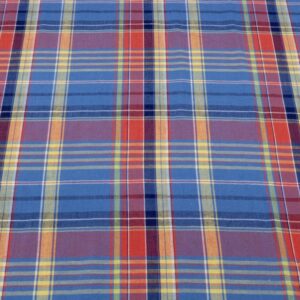 Stoff Baumwolle Holzfällerkaro blau-rot-gelb