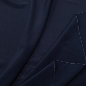 Stoff Seide Krepp de Chine gefärbt Black Iris blue