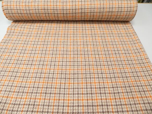 Stoff Harris Tweed check beige-orange – Bild 2