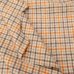 Stoff Harris Tweed check beige-orange