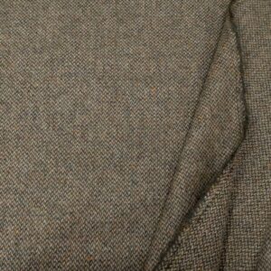 Stoff Wolle Tweed grünbeige
