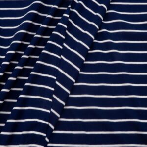 Stoff BWJersey Streifen breit dunkelblau