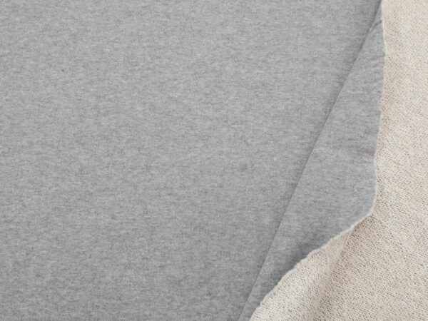Stoff Sommersweat XL hellgrau meliert