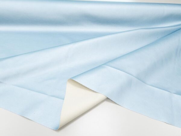 Stoff Lederimitat shiny hellblau – Bild 4