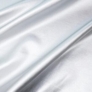 Stoff Lederimitat shiny silber