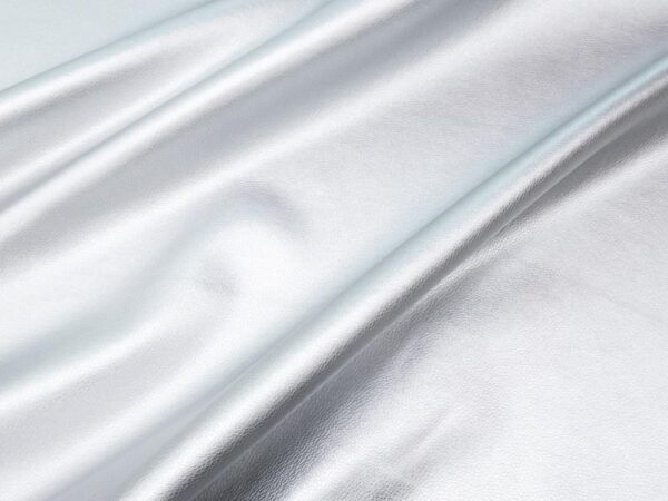 Stoff Lederimitat shiny silber
