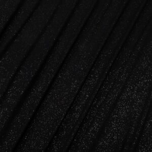 Stoff Glitzerjersey schwarz-silber