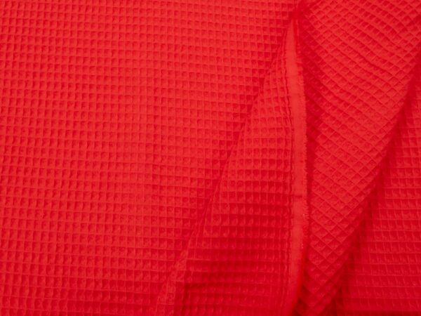 Stoff Waffelpiqué Flame Scarlet (rot)
