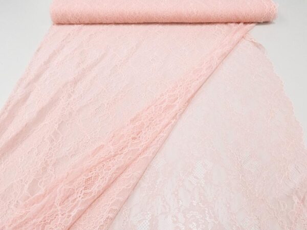 Stoff Spitze Doppelbordüre rosa – Bild 3