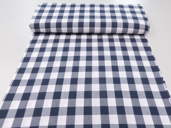 Stoff Carolina Gingham navy-white – Bild 3