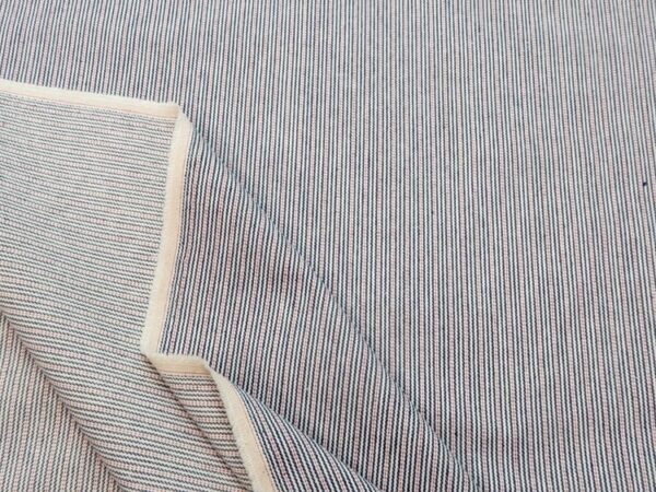 Stoff Denim Streifen blaurotweiss