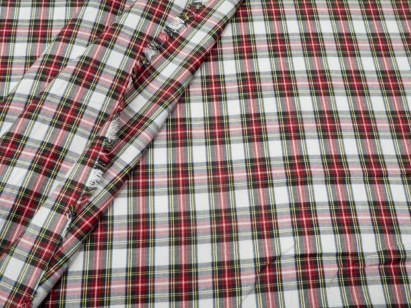 Stoff House of Wales Plaid ivory