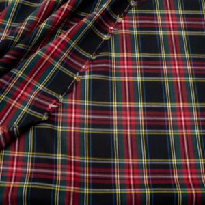 Stoff House of Wales Plaid black