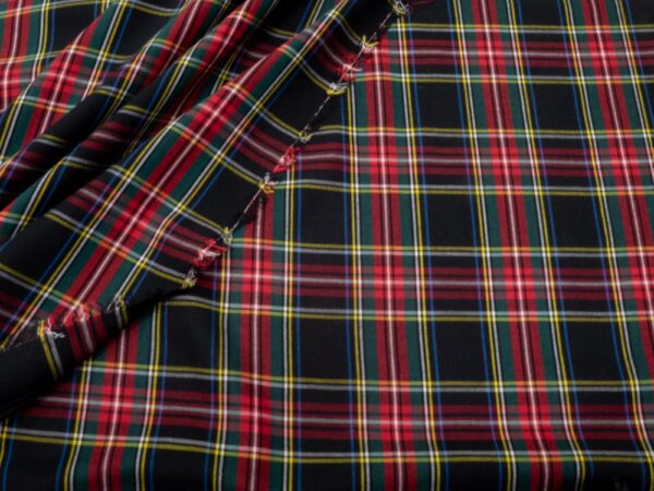 Stoff House of Wales Plaid black