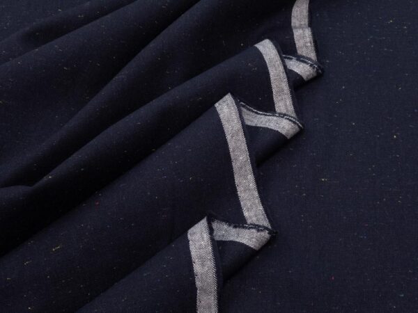 Stoff Essex Speckle Y/D navy – Bild 2