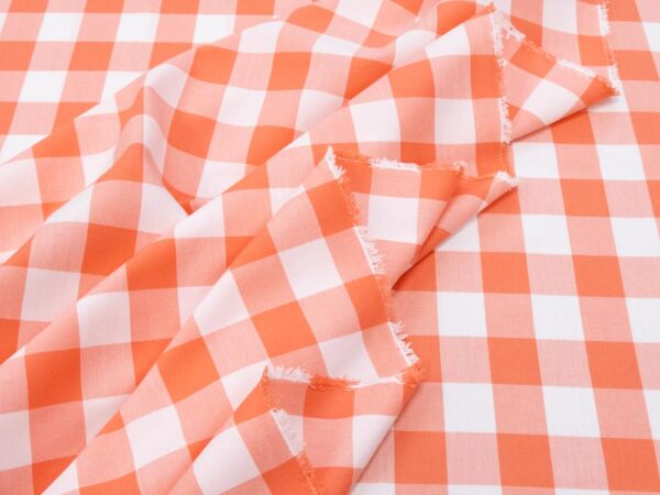 Stoff Carolina Gingham coral-white – Bild 2