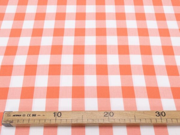 Stoff Carolina Gingham coral-white – Bild 4