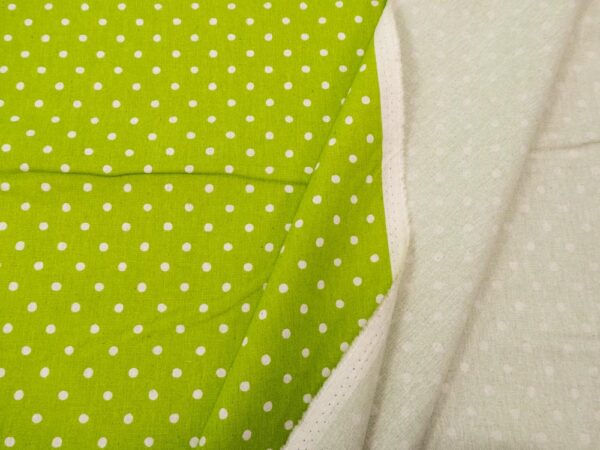 Stoff Sevenberry Canvas Natural Dots Lime – Bild 2
