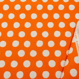Stoff Sevenberry Canvas Natural Dots orange