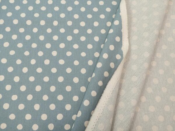 Stoff Sevenberry Canvas Natural Dots Denim – Bild 2