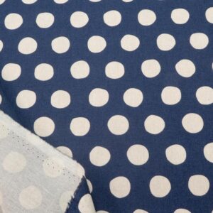 Stoff Sevenberry Canvas Natural Dots midnight