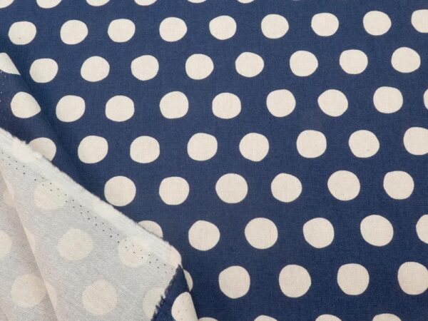 Stoff Sevenberry Canvas Natural Dots midnight
