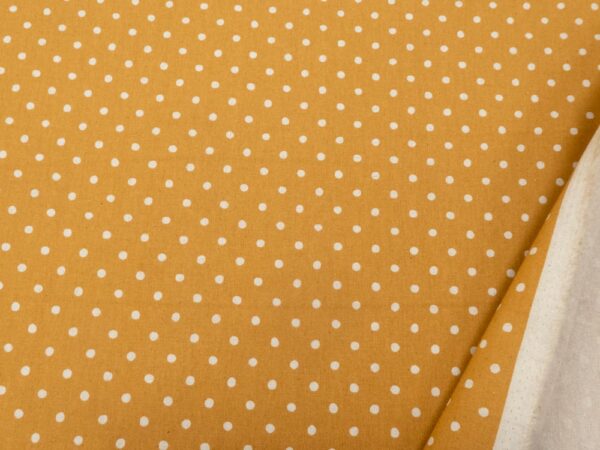 Stoff Sevenberry Canvas Natural Dots copper