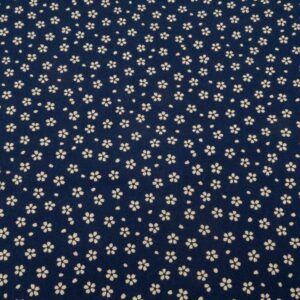 Stoff Sevenberry Nara Kasuri Navy - Blumen