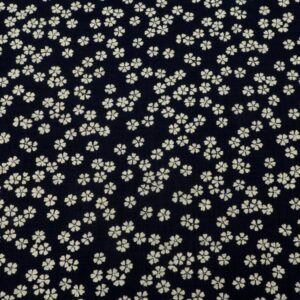 Stoff BW Sevenberry Nara Homespun -indigo Blumen