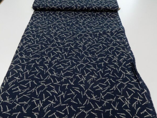 Stoff Sevenberry Nara Homespun indigo - wehende Striche – Bild 3