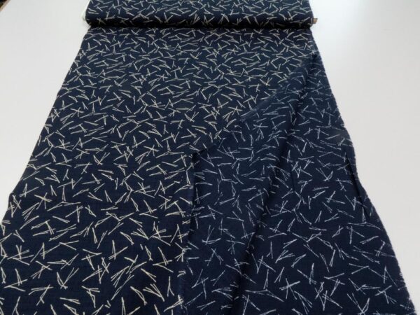 Stoff Sevenberry Nara Homespun indigo - wehende Striche – Bild 4