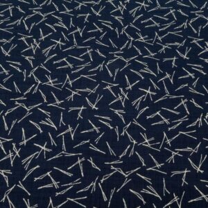 Stoff Sevenberry Nara Homespun indigo - wehende Striche