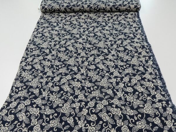 Stoff Sevenberry Nara Homespun indigo - Blumen – Bild 3