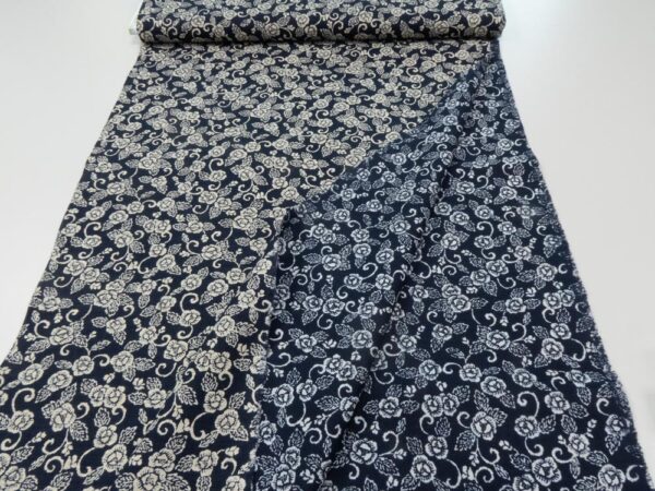 Stoff Sevenberry Nara Homespun indigo - Blumen – Bild 4