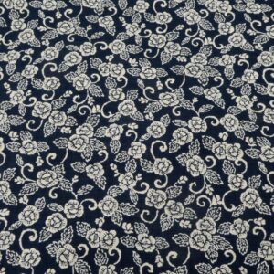 Stoff Sevenberry Nara Homespun indigo - Blumen