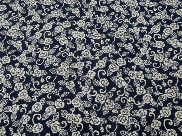 Stoff Sevenberry Nara Homespun indigo - Blumen
