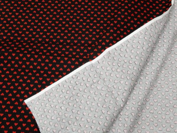 Stoff BW Sevenberry Classiques Crimson -Herzen – Bild 2