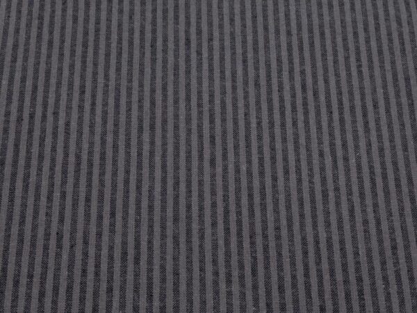 Stoff Essex Yarn Dyed Classic Woven Streifen 3mm licorice