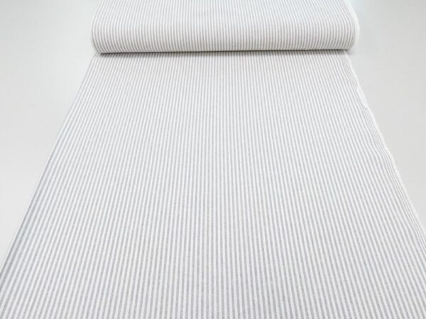 Stoff Essex Yarn Dyed Classic Woven Streifen 3mm steel – Bild 3