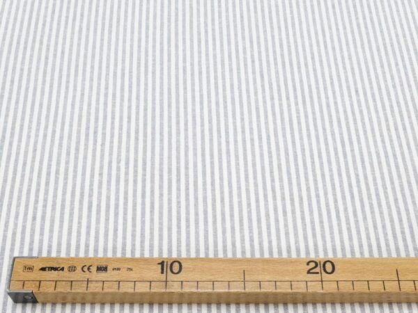 Stoff Essex Yarn Dyed Classic Woven Streifen 3mm steel – Bild 4