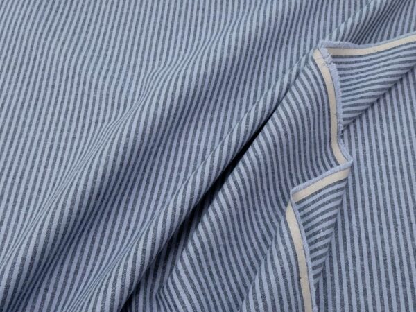 Stoff Essex Yarn Dyed Classic Woven Streifen 3mm denim – Bild 2