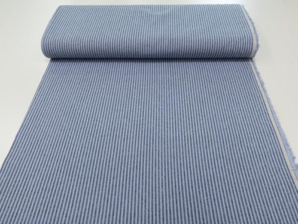 Stoff Essex Yarn Dyed Classic Woven Streifen 3mm denim – Bild 3