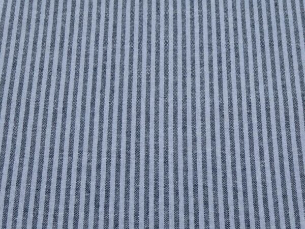 Stoff Essex Yarn Dyed Classic Woven Streifen 3mm denim