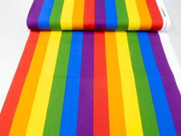 Stoff Baumwolle Rainbow Stripes Pride – Bild 2
